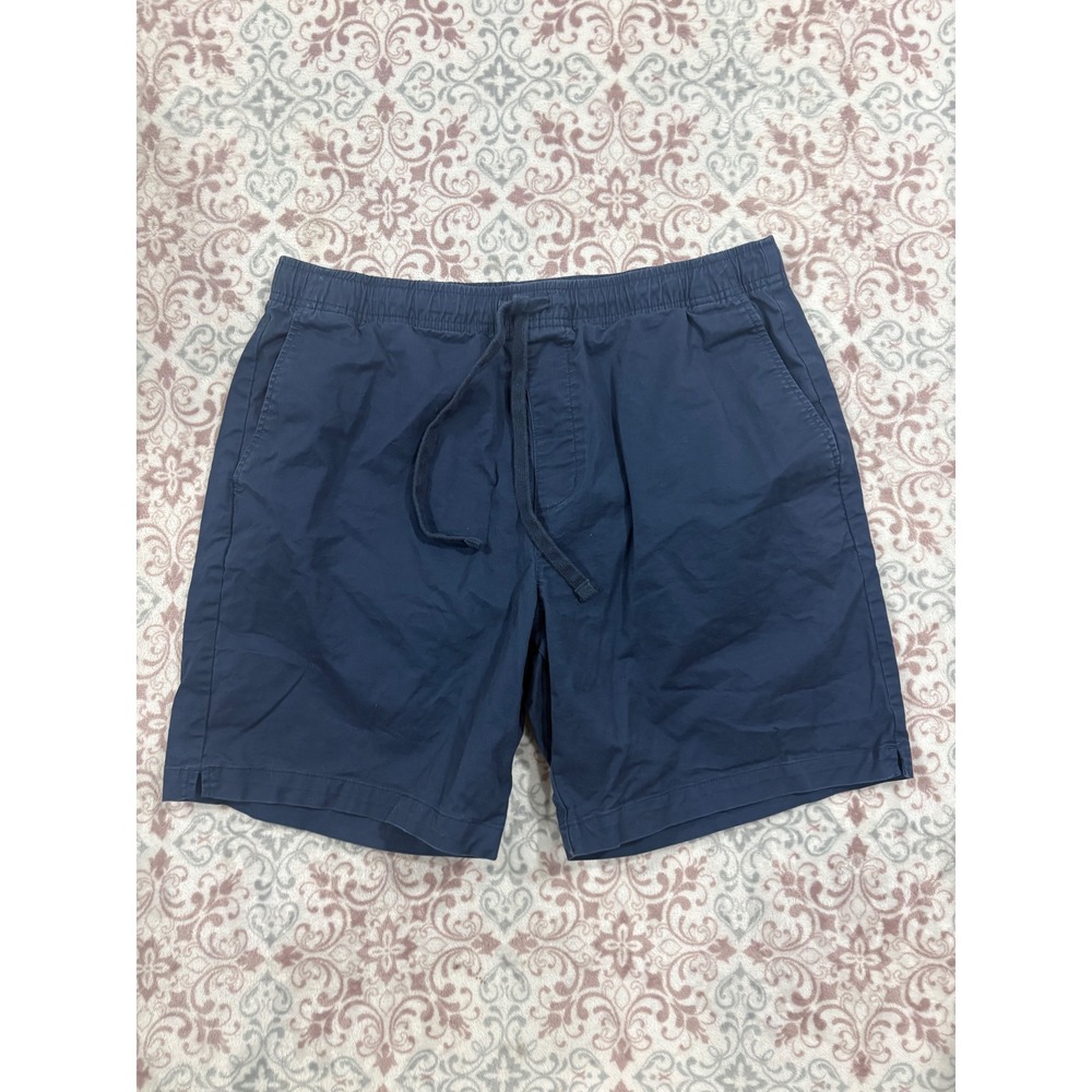 Banana Republic Mens Navy Blue Elastic Waist Drawstring Pull On Shorts Large